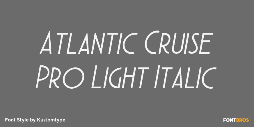 Atlantic Cruise Pro Light Italic Poster