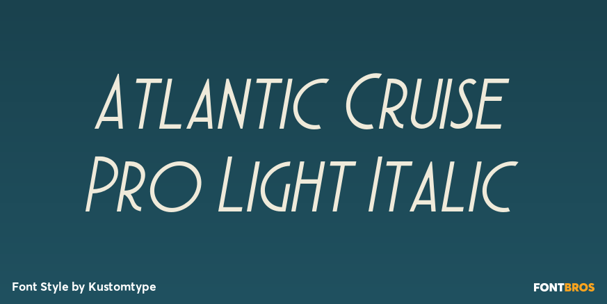Atlantic Cruise Pro Light Italic Poster