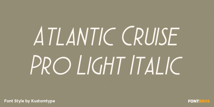 Atlantic Cruise Pro Light Italic Poster
