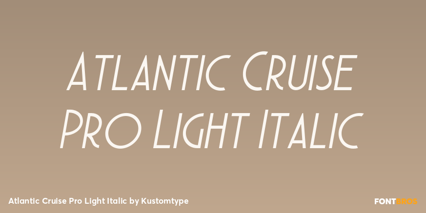 Atlantic Cruise Pro Light Italic Poster