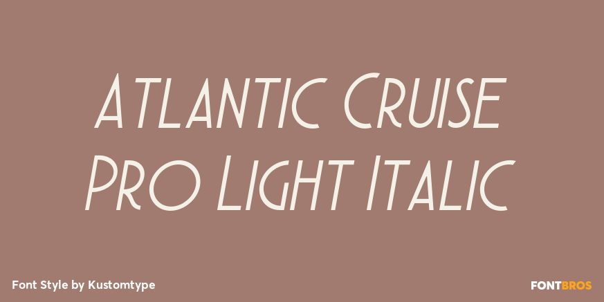 Atlantic Cruise Pro Light Italic Poster