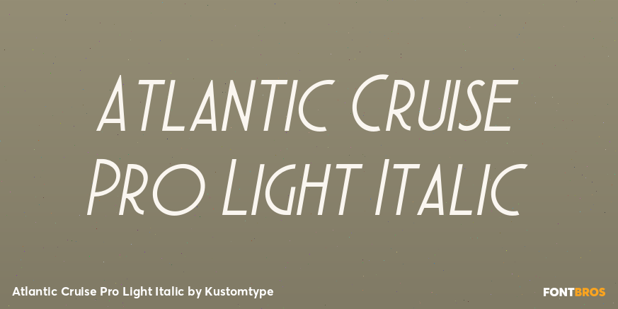Atlantic Cruise Pro Light Italic Poster