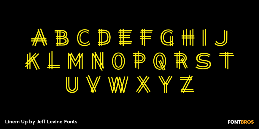 Linem Up Font Poster #2