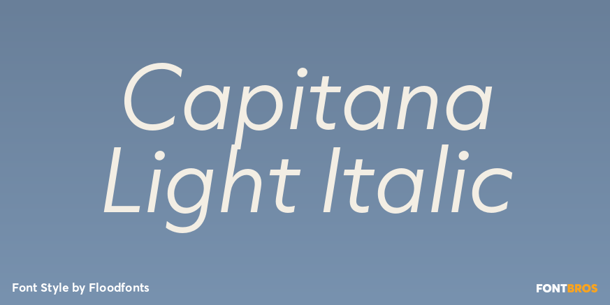 Capitana Light Italic Font Poster #1