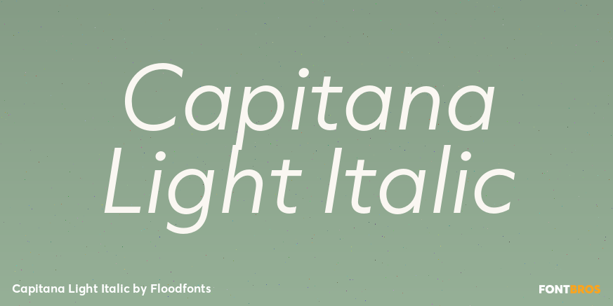Capitana Light Italic Poster