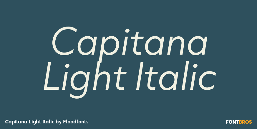 Capitana Light Italic Poster