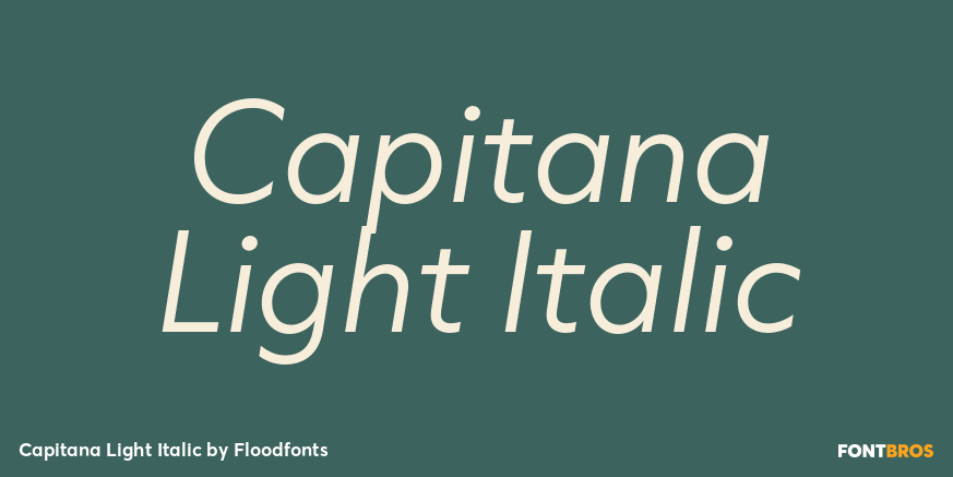 Capitana Light Italic Poster