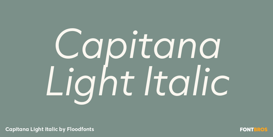 Capitana Light Italic Poster