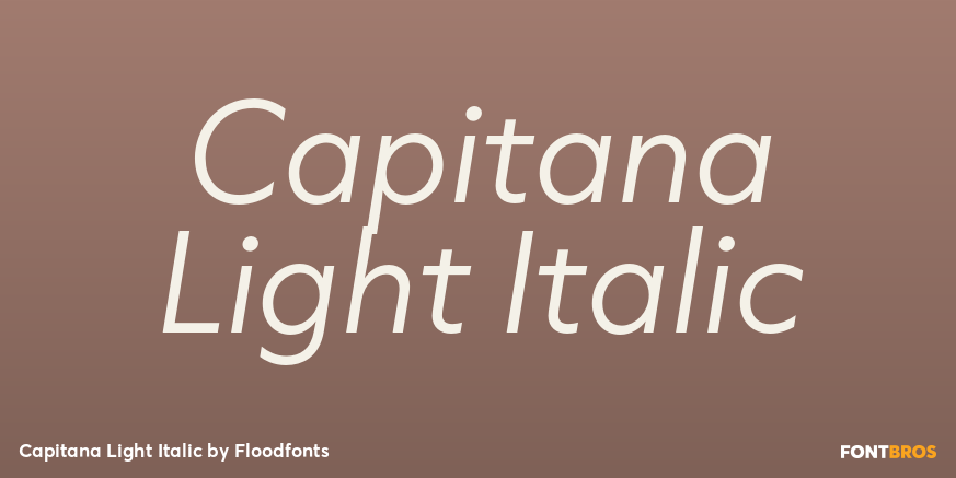 Capitana Light Italic Poster