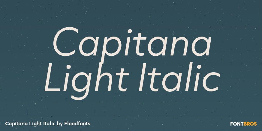 Capitana Light Italic Poster