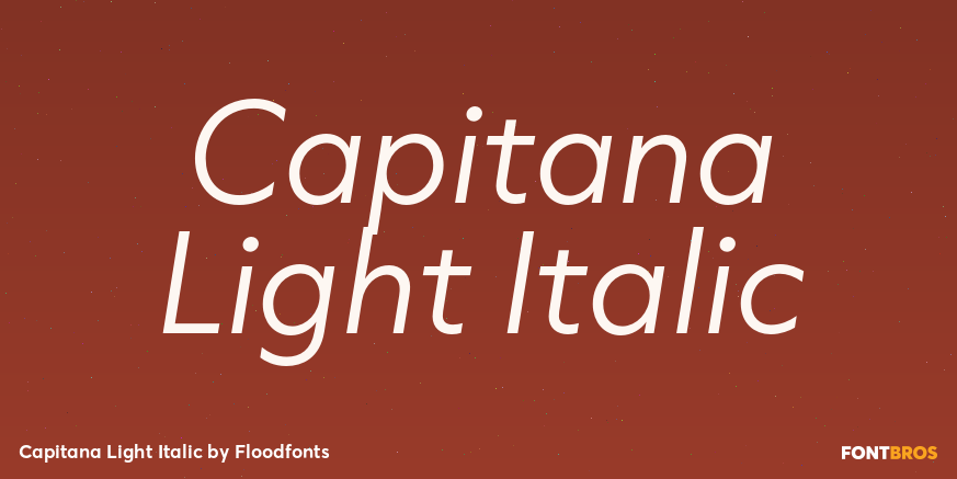 Capitana Light Italic Poster