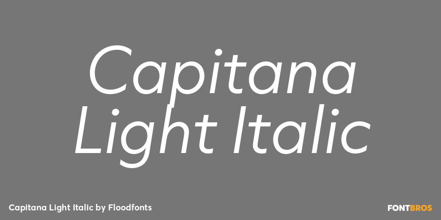 Capitana Light Italic Poster
