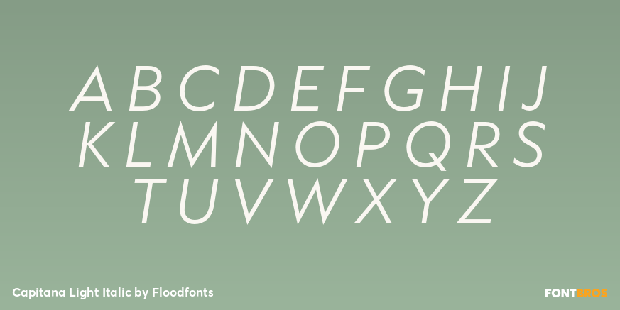 Capitana Light Italic Font Poster #1