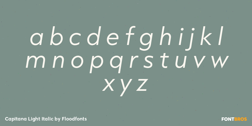 Capitana Light Italic Font Poster #1