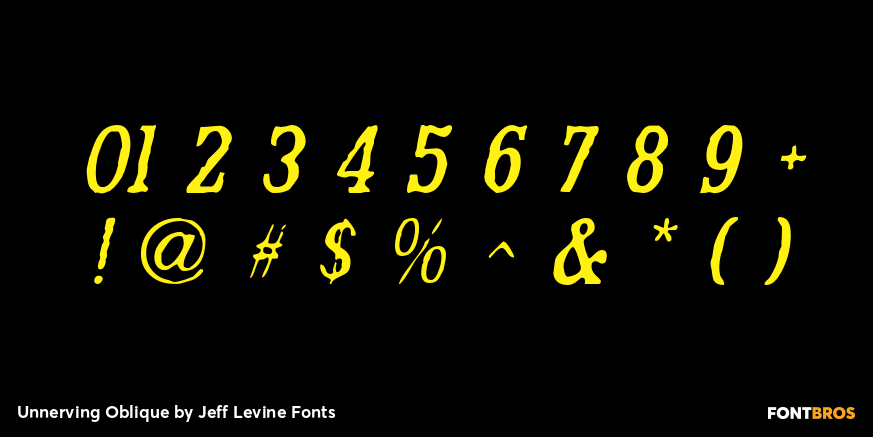 Unnerving Oblique Font Poster #4