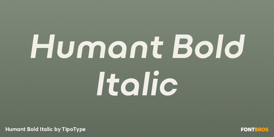Humant Bold Italic Font Poster #1
