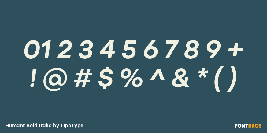 Humant Bold Italic Font Poster #4