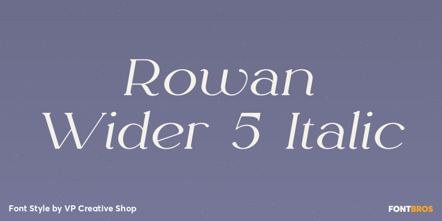 Rowan Wider 5 Italic Poster