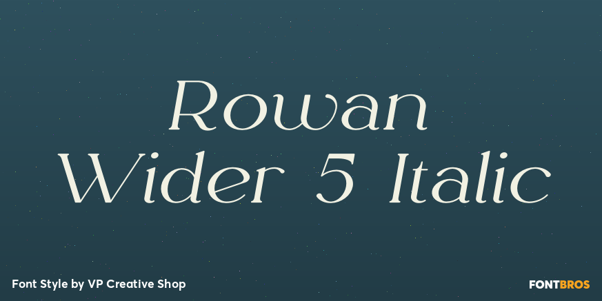 Rowan Wider 5 Italic Poster