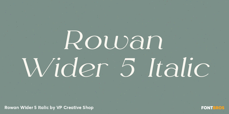 Rowan Wider 5 Italic Poster