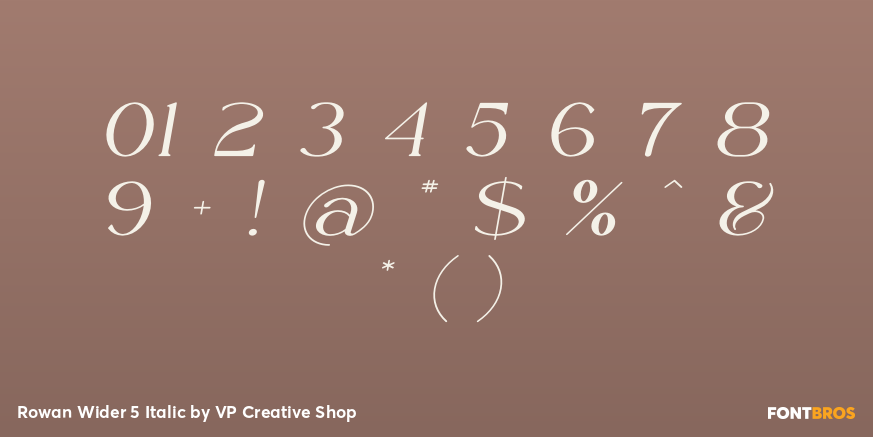 Rowan Wider 5 Italic Font Poster #4