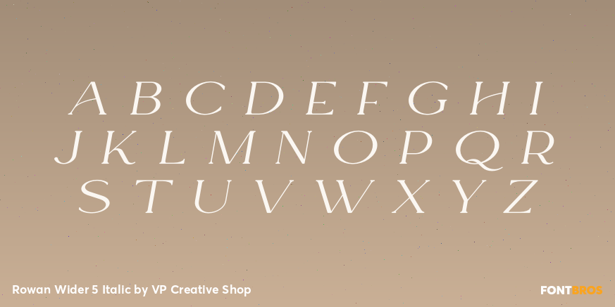 Rowan Wider 5 Italic Font Poster #1