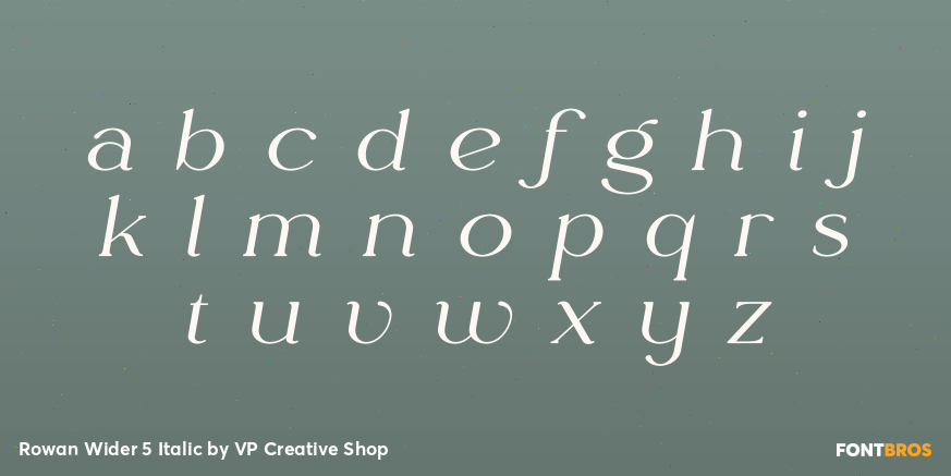Rowan Wider 5 Italic Font Poster #1