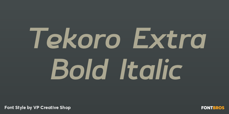 Tekoro Extra Bold Italic Poster