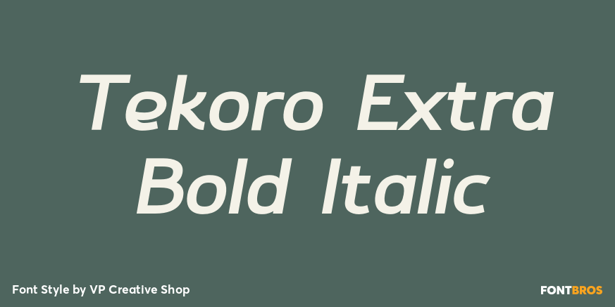 Tekoro Extra Bold Italic Poster