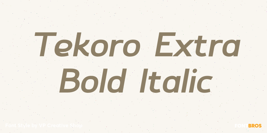 Tekoro Extra Bold Italic Poster
