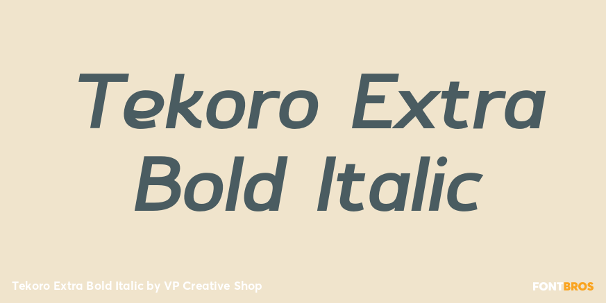 Tekoro Extra Bold Italic Poster