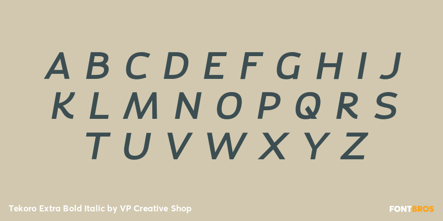 Tekoro Extra Bold Italic Font Poster #2