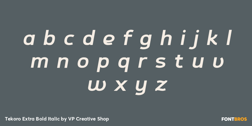 Tekoro Extra Bold Italic Font Poster #3