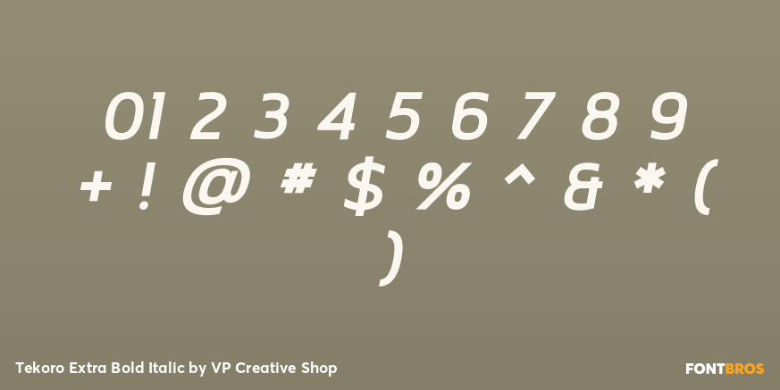 Tekoro Extra Bold Italic Font Poster #4