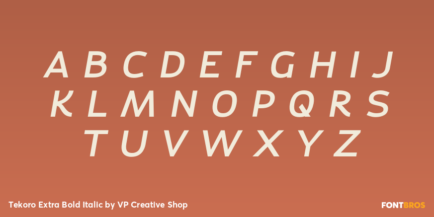 Tekoro Extra Bold Italic Font Poster #2