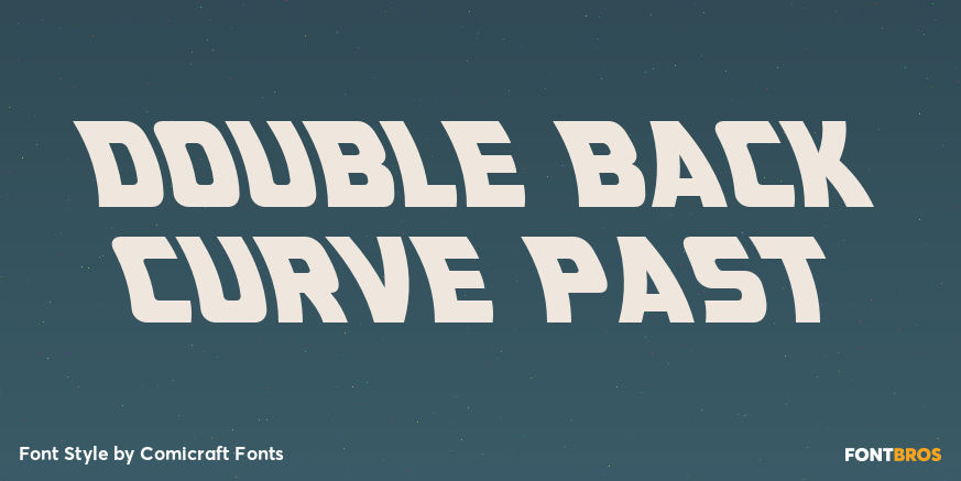 Double Back Curve Past Font Poster #1
