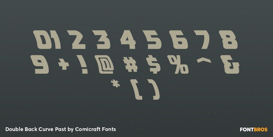 Double Back Curve Past Font Poster #4