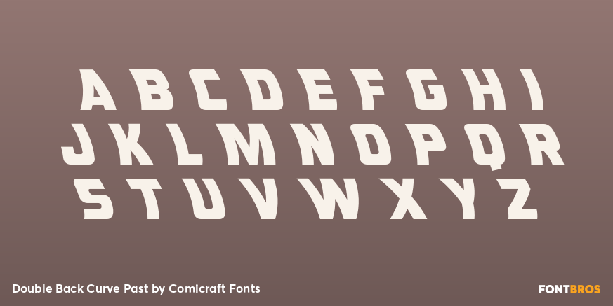 Double Back Curve Past Font Poster #2