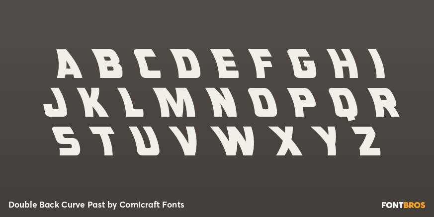 Double Back Curve Past Font Poster #2