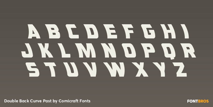 Double Back Curve Past Font Poster #3