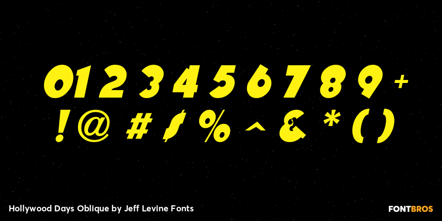 Hollywood Days Oblique Font Poster #4
