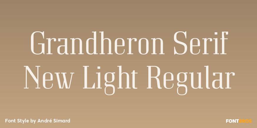 Grandheron Serif New Light Regular Font Poster #1