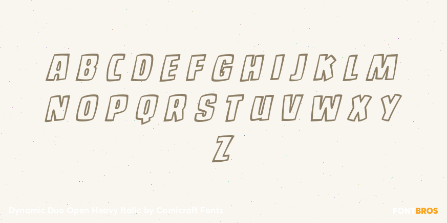 Dynamic Duo Open Heavy Italic Font Poster #2