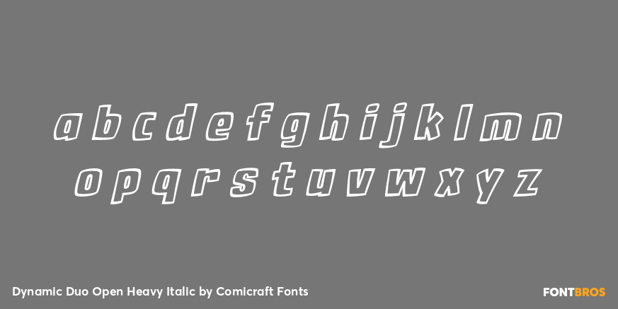 Dynamic Duo Open Heavy Italic Font Poster #3