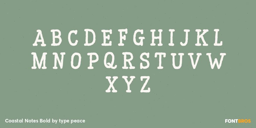 Coastal Notes Bold Font Poster #2