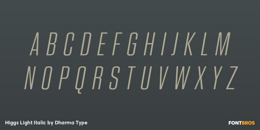 Higgs Light Italic Font Poster #2