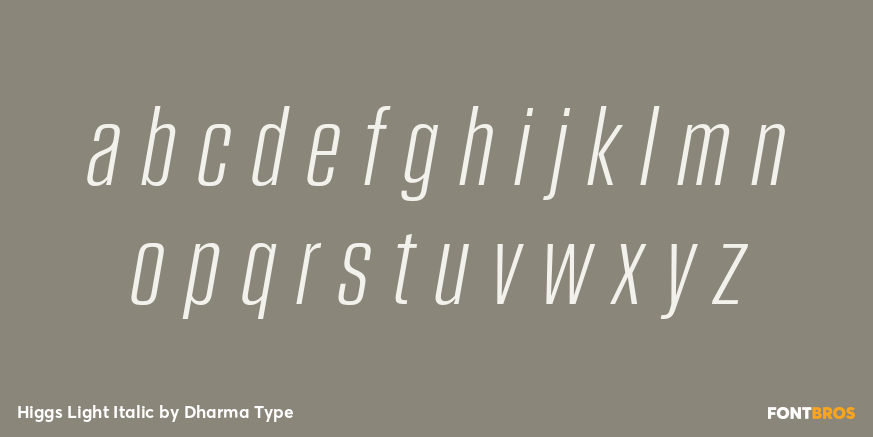 Higgs Light Italic Font Poster #3