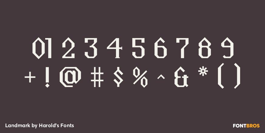 Landmark Font Poster #1