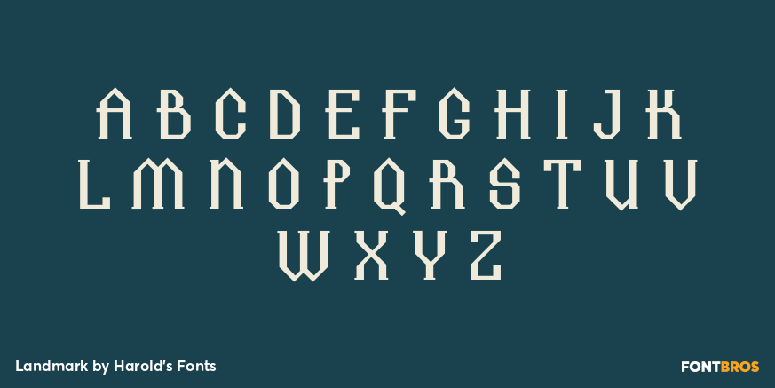 Landmark Font Poster #1