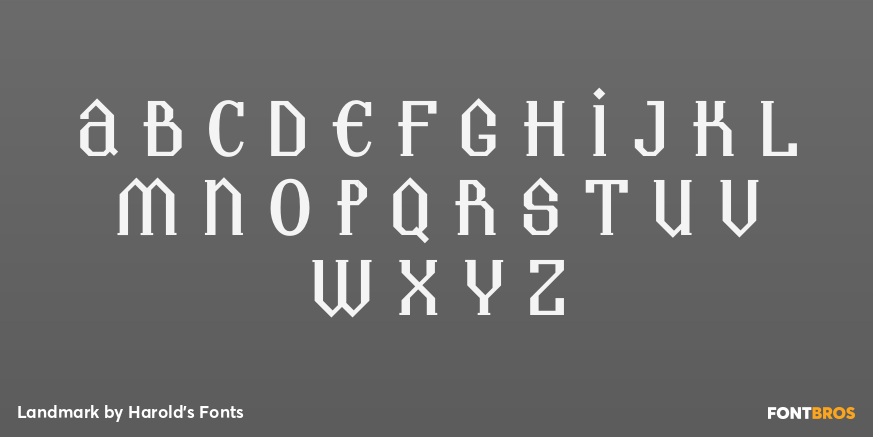 Landmark Font Poster #1
